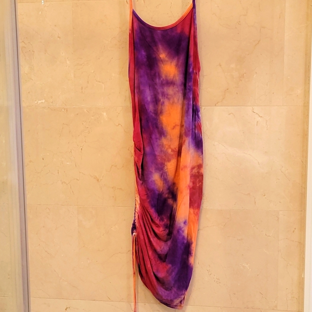 WOMEN'S PUBLIK TIE DYE ASYMMETRICAL DRESS